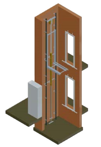 Machine Room Hydraulic Lift