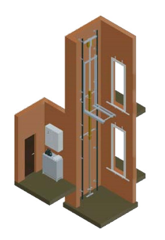 Hydraulic Lift with Machine Room
