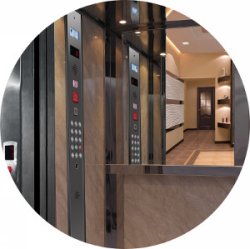 stainless steel coated elevator cabin